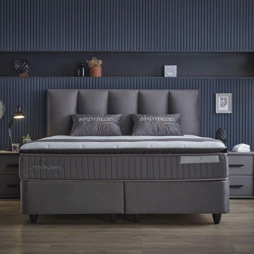 BIRDYBEDD 160X200 MATRAS GRIJS